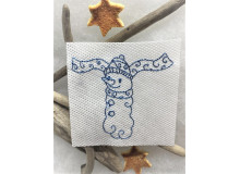 Stickdatei - Schneemann Alphabet Buchstabe T